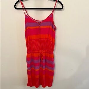 GAP Women's Striped Mini Dress - Pink, Orange, Purple